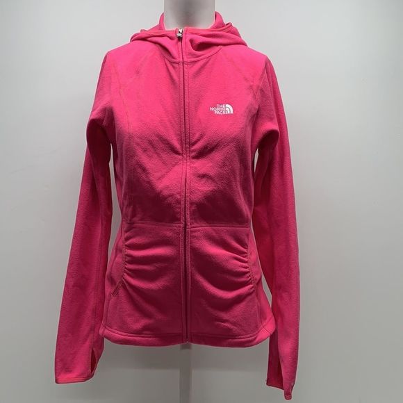 The North Face Jackets & Blazers - The North Face TNF Pink Hooded Full Zip Lightweight Fleece Jacket Women's Small